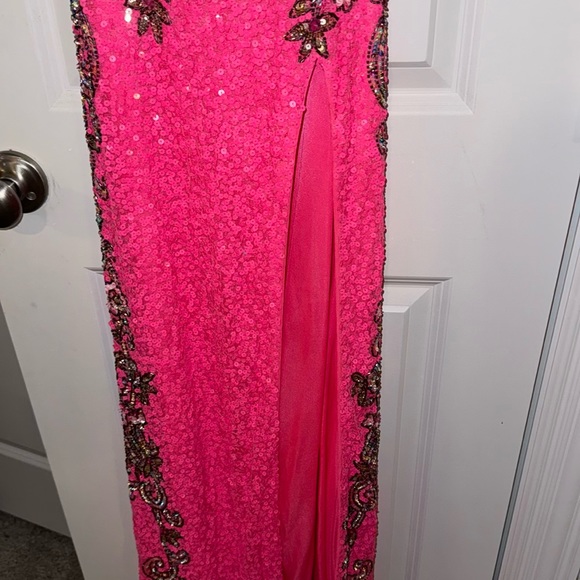 Primavera size 0 pink sequined dress for prom. Perfect condition, worn once. - Picture 12 of 12